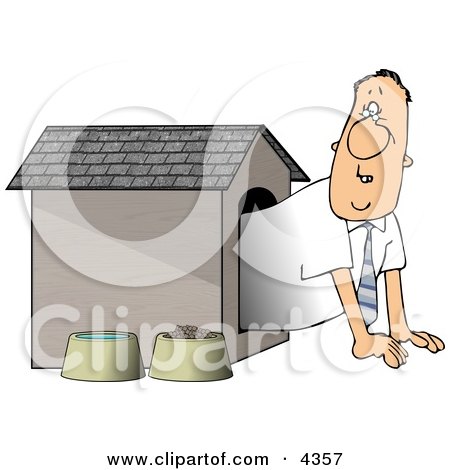 Businessman In the Doghouse Clipart by djart