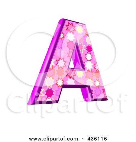 pink capital letter a