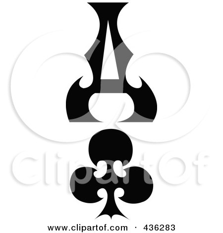 Royalty-Free (RF) Clipart Illustration of a Digital Collage Of The Ace Of Clubs Suit by Andy Nortnik