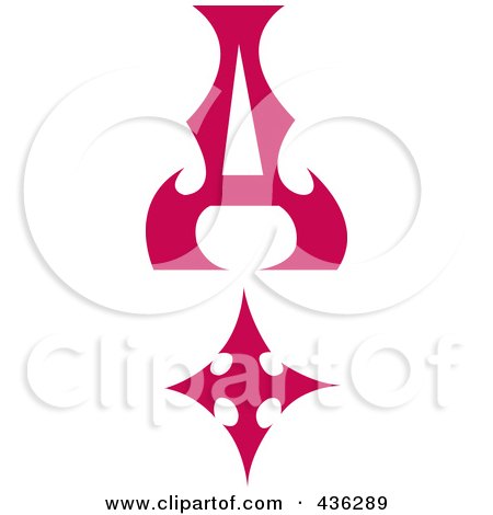Royalty-Free (RF) Clipart Illustration of a Digital Collage Of The Ace Of Diamonds Suit by Andy Nortnik
