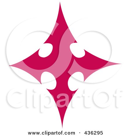 Royalty-Free (RF) Clipart Illustration of a Pink Or Red Diamond by Andy Nortnik