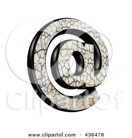 Royalty-Free (RF) Clipart Illustration of a 3d Cracked Earth Symbol; Email At Arobase by chrisroll