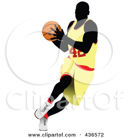 Royalty-Free RF Basketball Player Clipart Illustrations