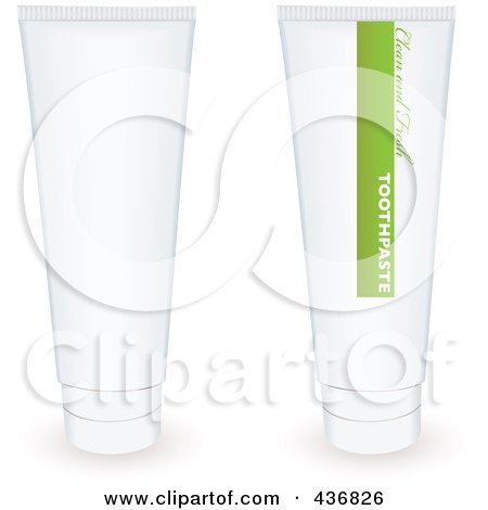 Royalty-Free (RF) Clipart Illustration of a Digital Collage Of Toothpaste Tubes by michaeltravers