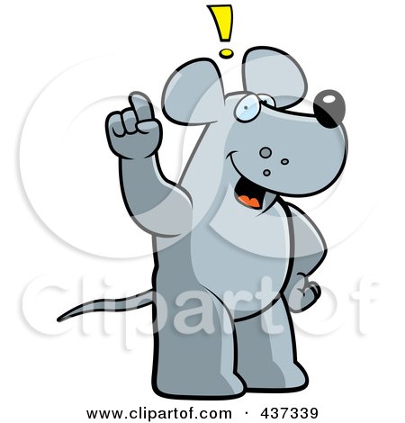 Royalty-Free (RF) Clipart Illustration of a Rat Exclaiming by Cory Thoman