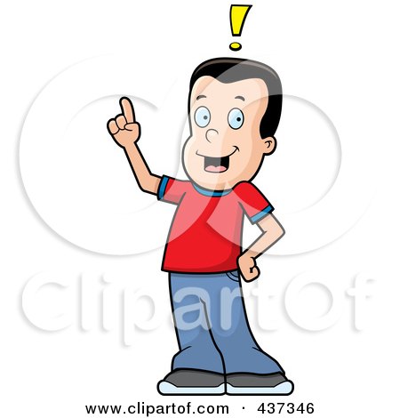 Royalty-Free (RF) Clipart Illustration of a Boy Exclaiming by Cory Thoman
