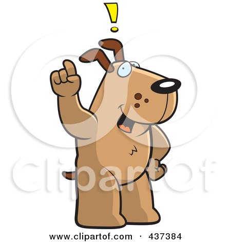 Royalty-Free (RF) Clipart Illustration of a Dog Exclaiming by Cory Thoman