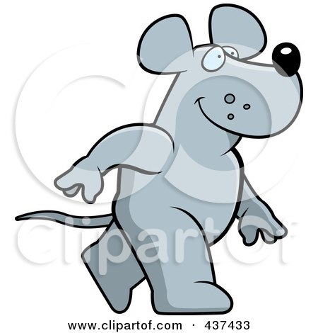 Royalty-Free (RF) Clipart Illustration of a Walking Rat by Cory Thoman
