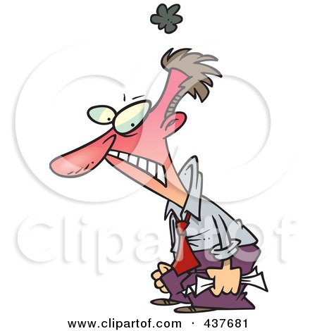 Royalty-Free (RF) Clip Art Illustration of a Ticked Off Businessman Holding A Document by toonaday