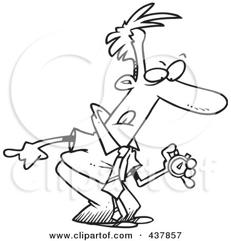 Royalty-Free (RF) Clip Art Illustration of a Cartoon Pointing Coach by  toonaday #1046974