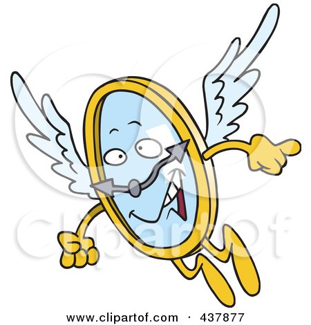 Royalty-Free (RF) Clip Art Illustration of Time Flying By by toonaday