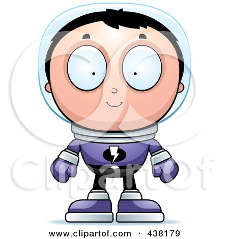 Royalty-Free (RF) Clipart Illustration of a Space Ranger Boy In A Pressure Suit by Cory Thoman