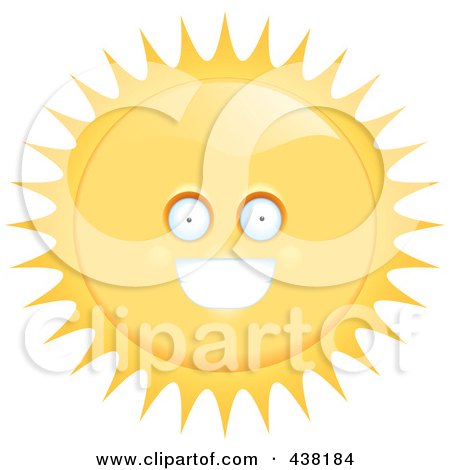 Royalty-Free (RF) Clipart Illustration of a Sun Character by Cory Thoman