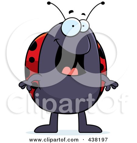 Royalty-Free (RF) Clipart Illustration of a Happy Ladybug by Cory Thoman