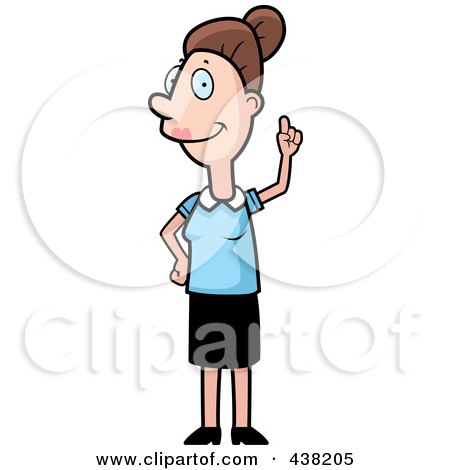 Royalty-Free (RF) Clipart Illustration of a Woman With An Idea by Cory Thoman