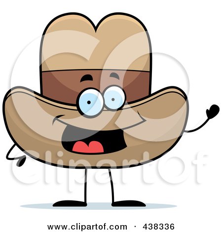 Royalty-Free (RF) Clipart Illustration of a Cowboy Hat Waving by Cory Thoman
