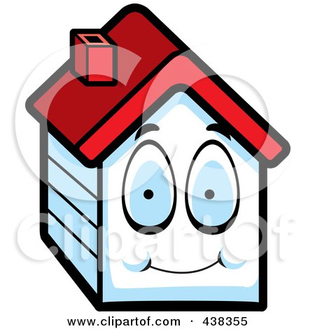 Royalty-Free (RF) Clipart Illustration of a House Character by Cory Thoman