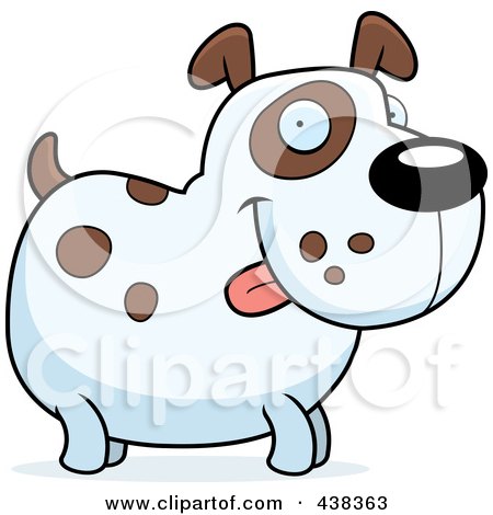 Royalty-Free (RF) Clipart Illustration of a Spotted Dog Standing by Cory Thoman
