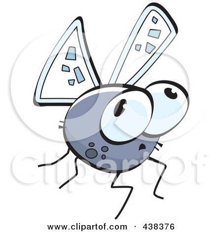 Royalty-Free (RF) Clipart Illustration of a Gray Fly by Cory Thoman