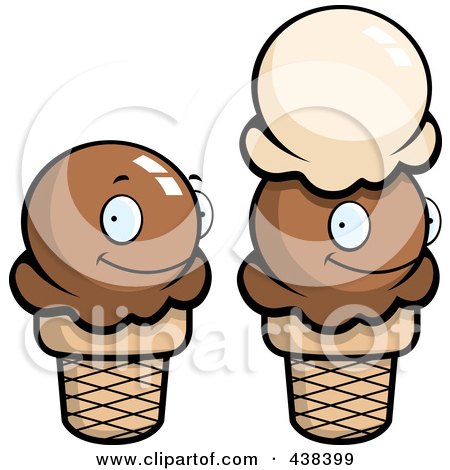 Royalty-Free (RF) Clipart Illustration of a Digital Collage Of Sugar Ice Cream Cones by Cory Thoman