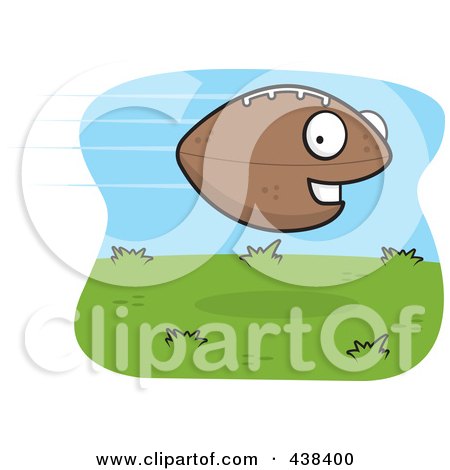 Royalty-Free (RF) Clipart Illustration of a Fast Football by Cory Thoman