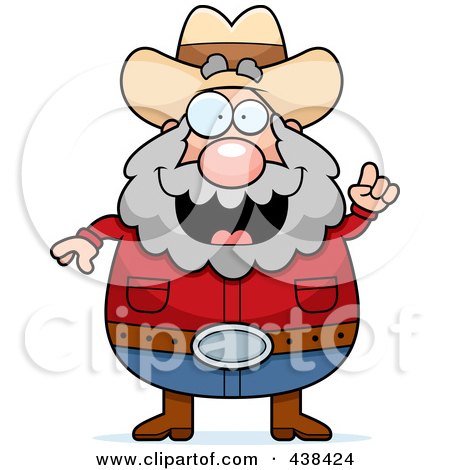 Royalty-Free (RF) Clipart Illustration of a Plump Prospector With An Idea by Cory Thoman