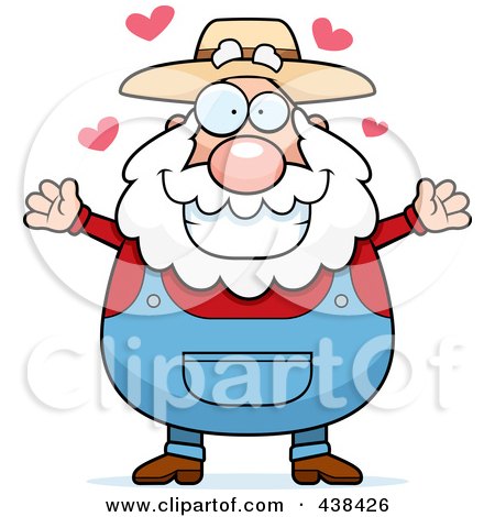 Royalty-Free (RF) Clipart Illustration of a Loving Prospector With Open Arms by Cory Thoman