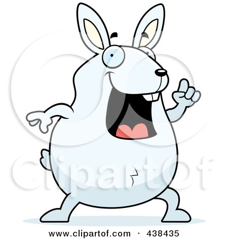 Royalty-Free (RF) Clipart Illustration of a Happy Rabbit With An Idea by Cory Thoman