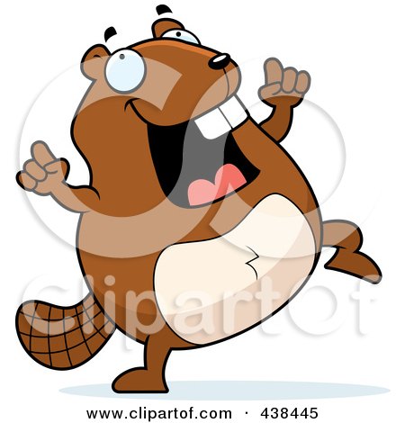 Royalty-Free (RF) Clipart Illustration of a Beaver Dancing by Cory Thoman