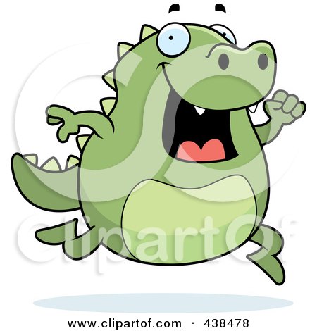 Royalty-Free (RF) Clipart Illustration of a Lizard Running by Cory Thoman