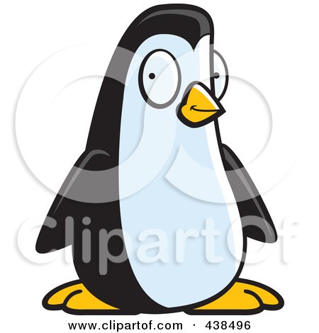 Royalty-Free (RF) Clipart Illustration of a Penguin by Cory Thoman