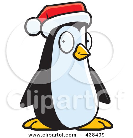 Royalty-Free (RF) Clipart Illustration of a Christmas Penguin by Cory Thoman