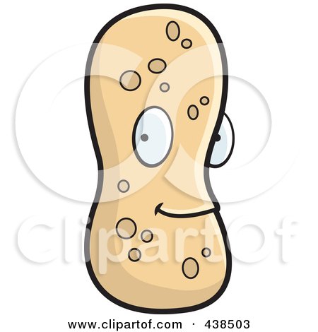 Royalty-Free (RF) Clipart Illustration of a Peanut Character by Cory Thoman