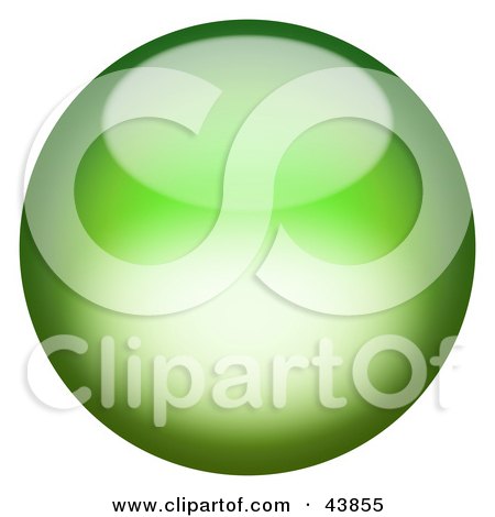 Clipart Illustration of a Magical Green 3d Sphere by Arena Creative