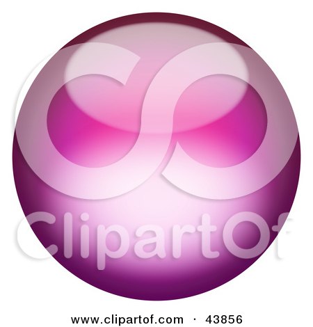Clipart Illustration of a Magical 3d Pink Sphere by Arena Creative