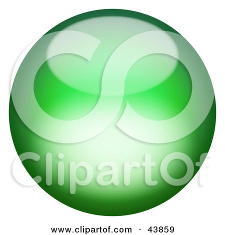 Clipart Illustration of a Magical 3d Green Sphere by Arena Creative