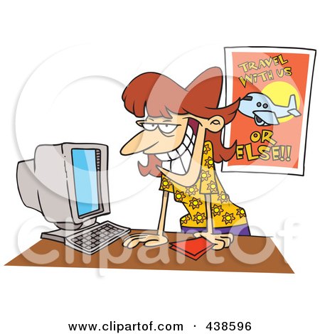 https://images.clipartof.com/small/438596-Royalty-Free-RF-Clip-Art-Illustration-Of-A-Cartoon-Female-Travel-Agent-Grinning-And-Leaning-Over-Her-Desk.jpg