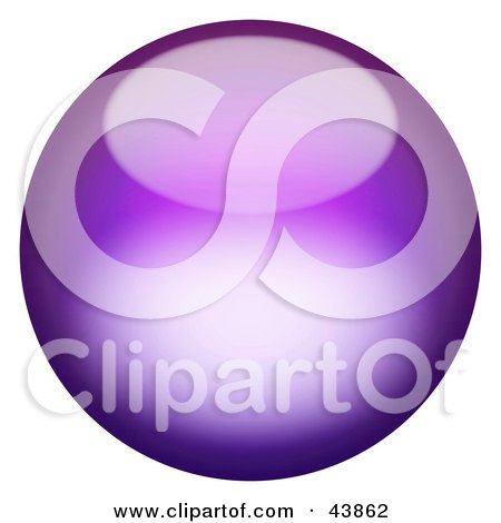 Clipart Illustration of a Magical 3d Purple Sphere by Arena Creative