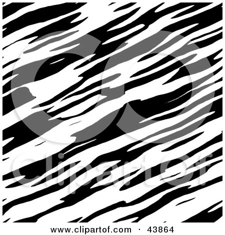 Clipart Illustration of a Background Of Varying Black Zebra Stripes by Arena Creative