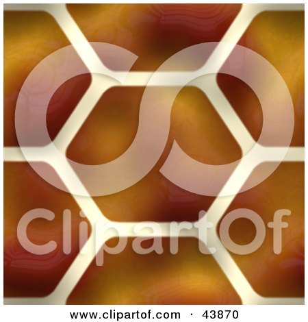 Clipart Illustration of a Background Of Orange Tiles Or Giraffe Fur by Arena Creative