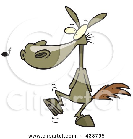 Royalty-Free (RF) Clip Art Illustration of a Cartoon One Trick Pony by toonaday