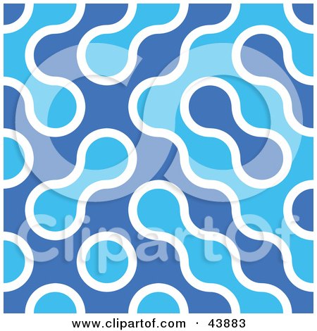 Clipart Illustration of an Abstract Blue Background With Water Drops by Arena Creative
