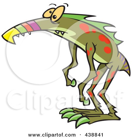 Royalty-Free (RF) Clip Art Illustration of a Cartoon Weird Monster by toonaday