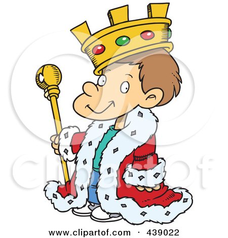 Royalty-Free (RF) Clip Art Illustration of a Cartoon King Boy by toonaday