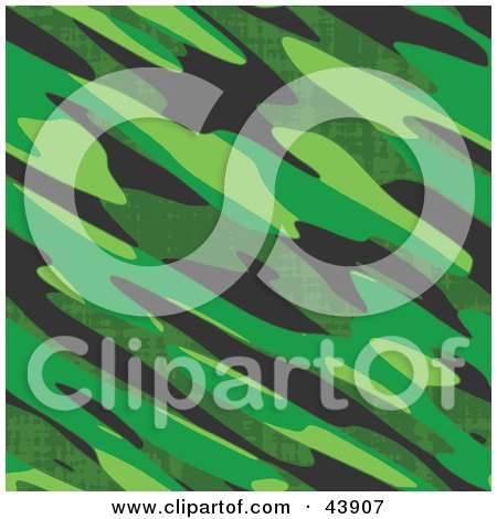 Clipart Illustration of a Background Of Green Military Camo by Arena Creative
