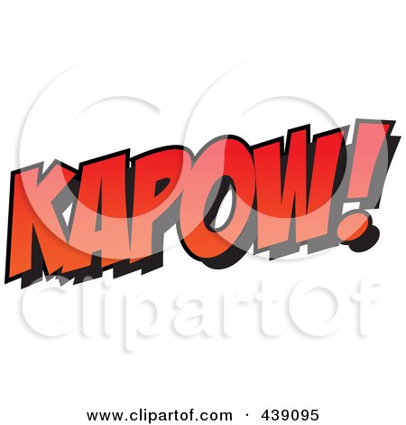 Royalty-Free (RF) Clip Art Illustration of a Cartoon Red Kapow by toonaday