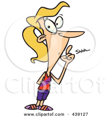 Royalty-Free (RF) Clip Art Illustration of a Cartoon Jazzercise Woman With A Secret by toonaday
