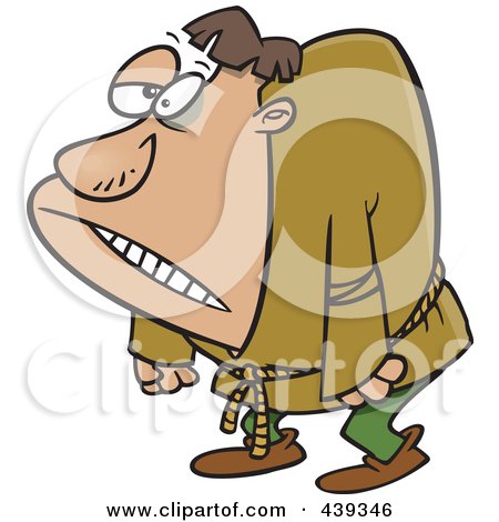 Royalty-Free (RF) Clip Art Illustration of a Cartoon Hunchback by toonaday