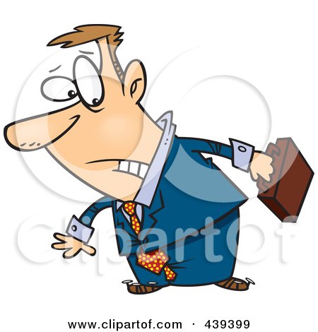 Royalty-Free (RF) Clip Art Illustration of a Stuck Cartoon Businessman by toonaday