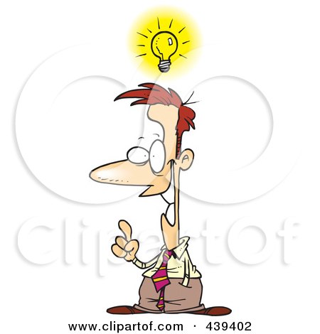 Royalty-Free (RF) Clip Art Illustration of a Cartoon Smart Businessman by toonaday